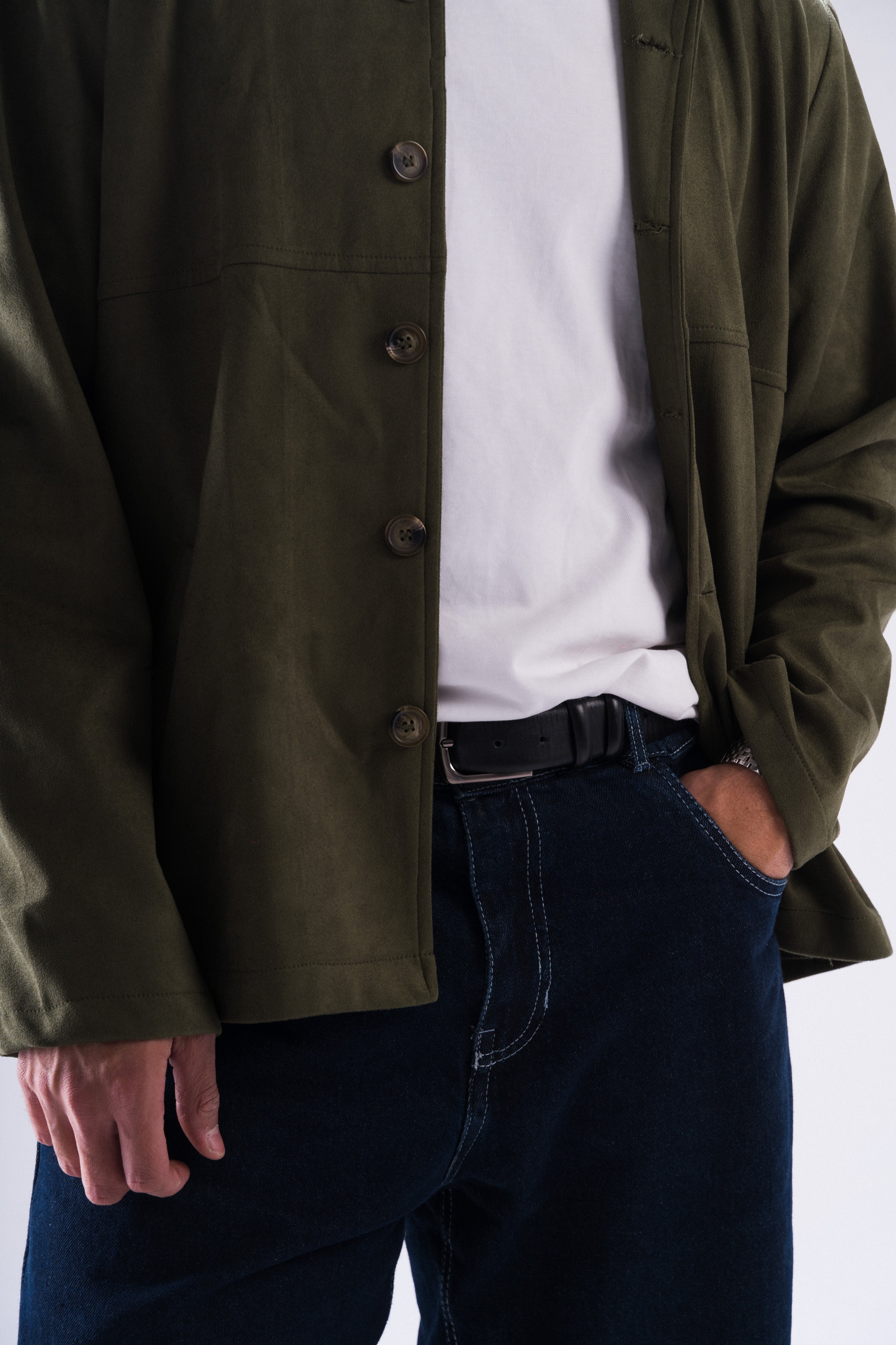 Lumier suede in Olive