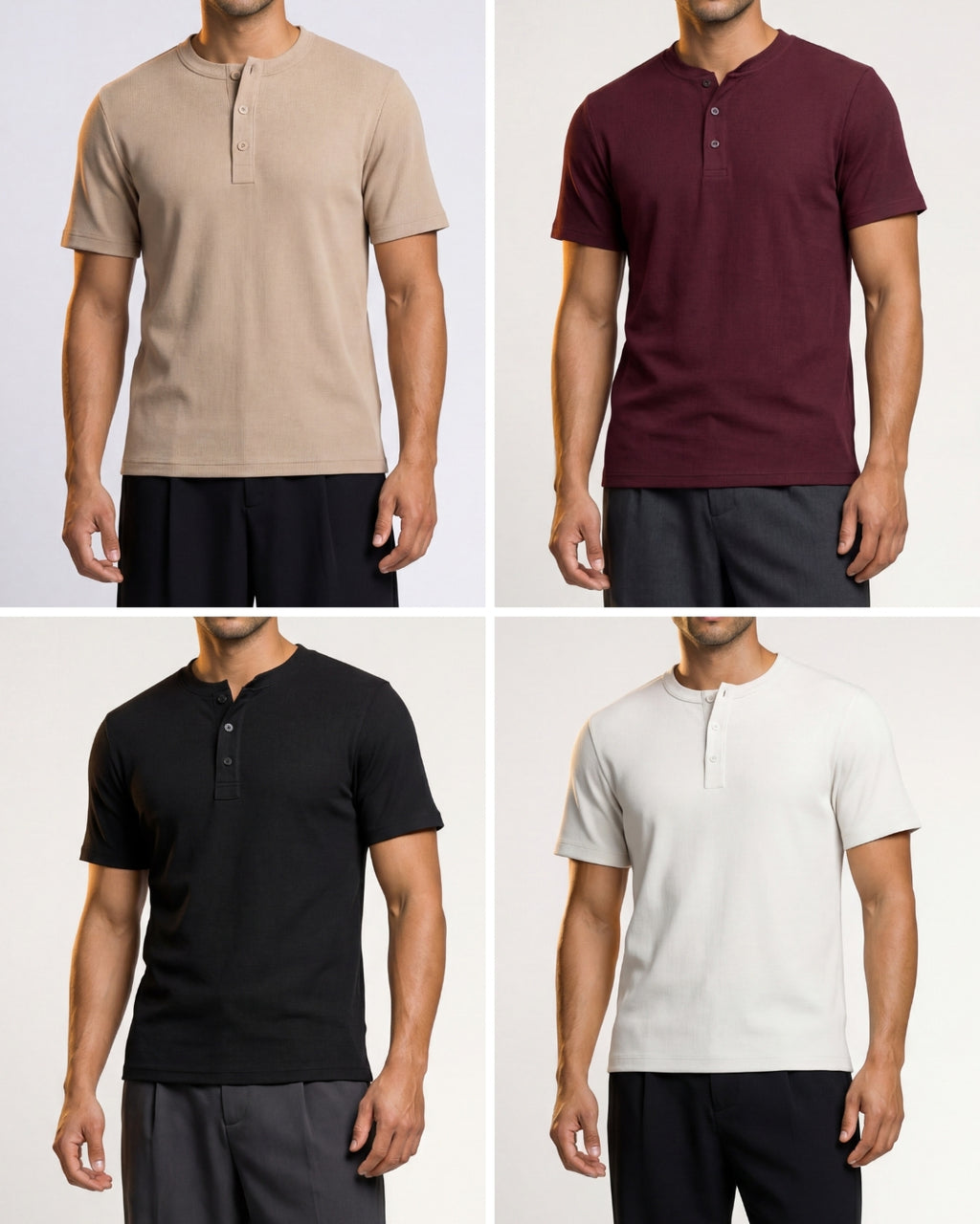 The Mercer Rib Henley — The Full Set