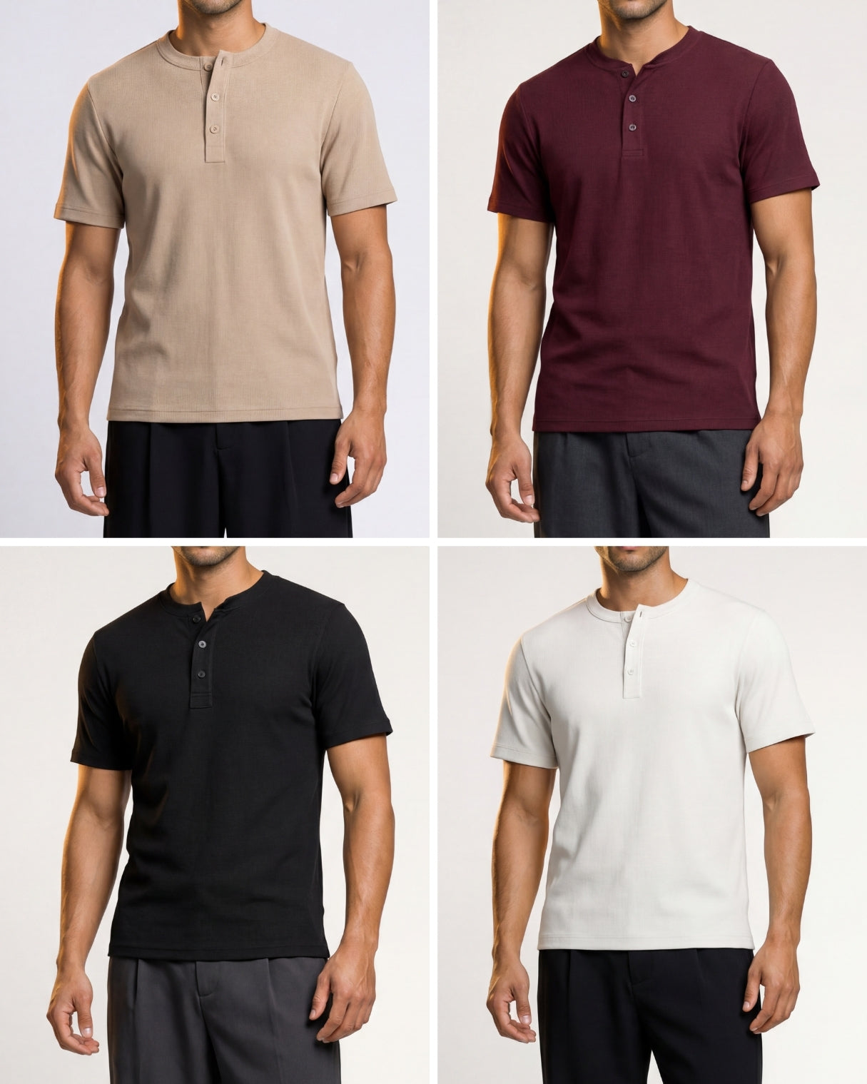 The Mercer Rib Henley — The Full Set