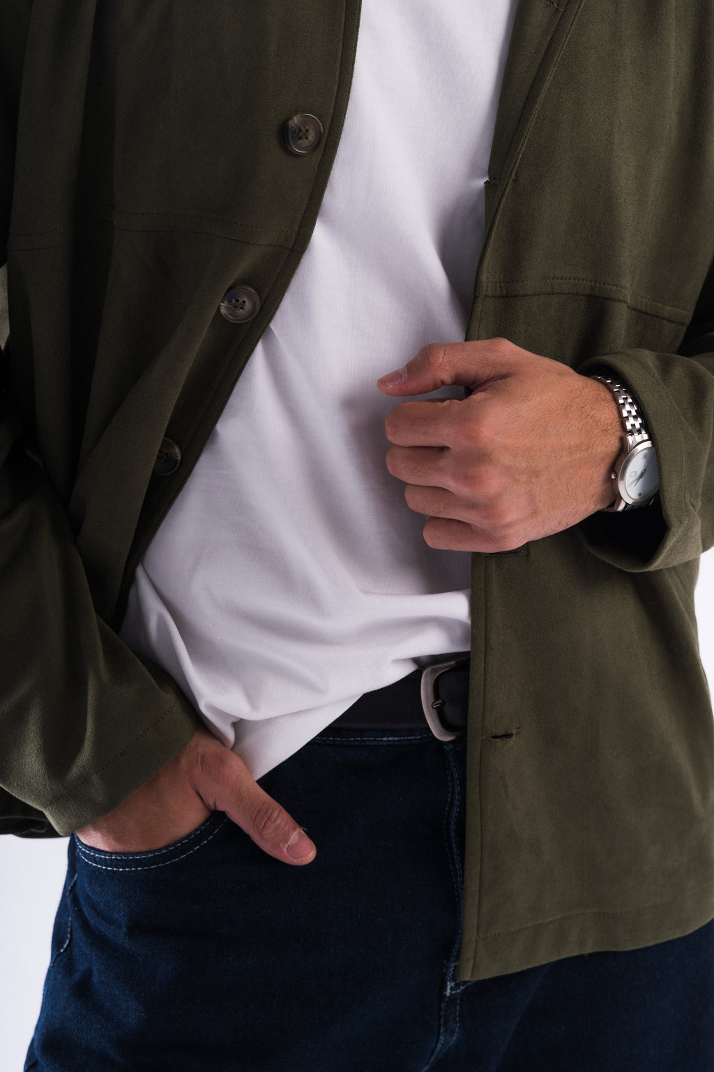 Lumier suede in Olive