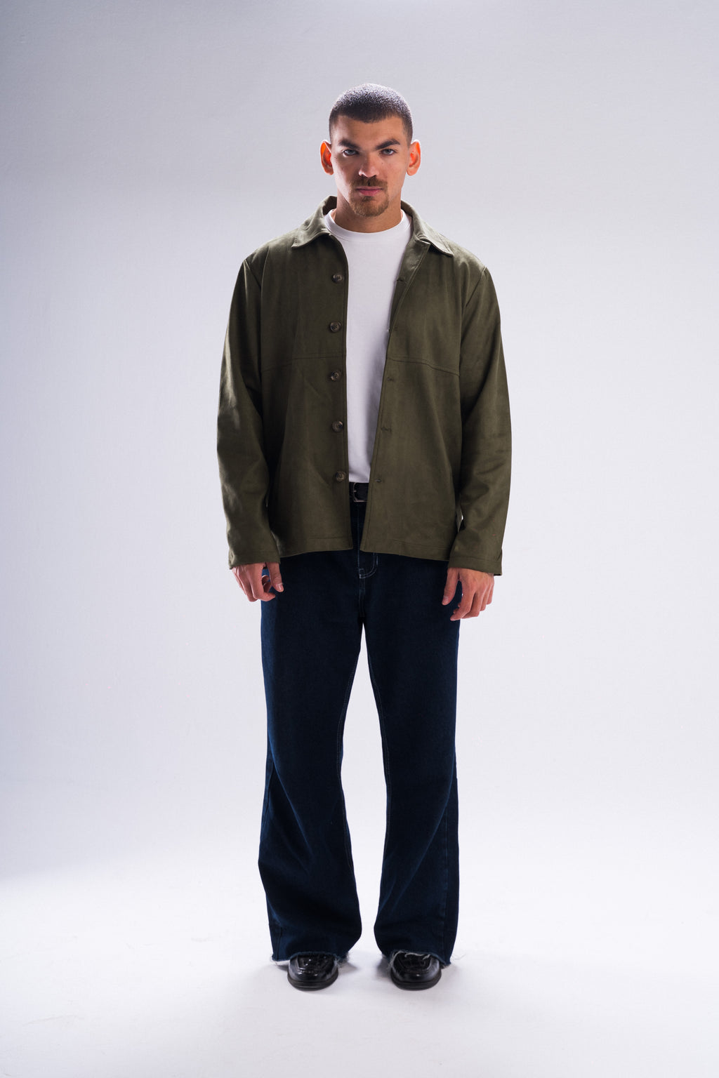 Lumier suede in Olive