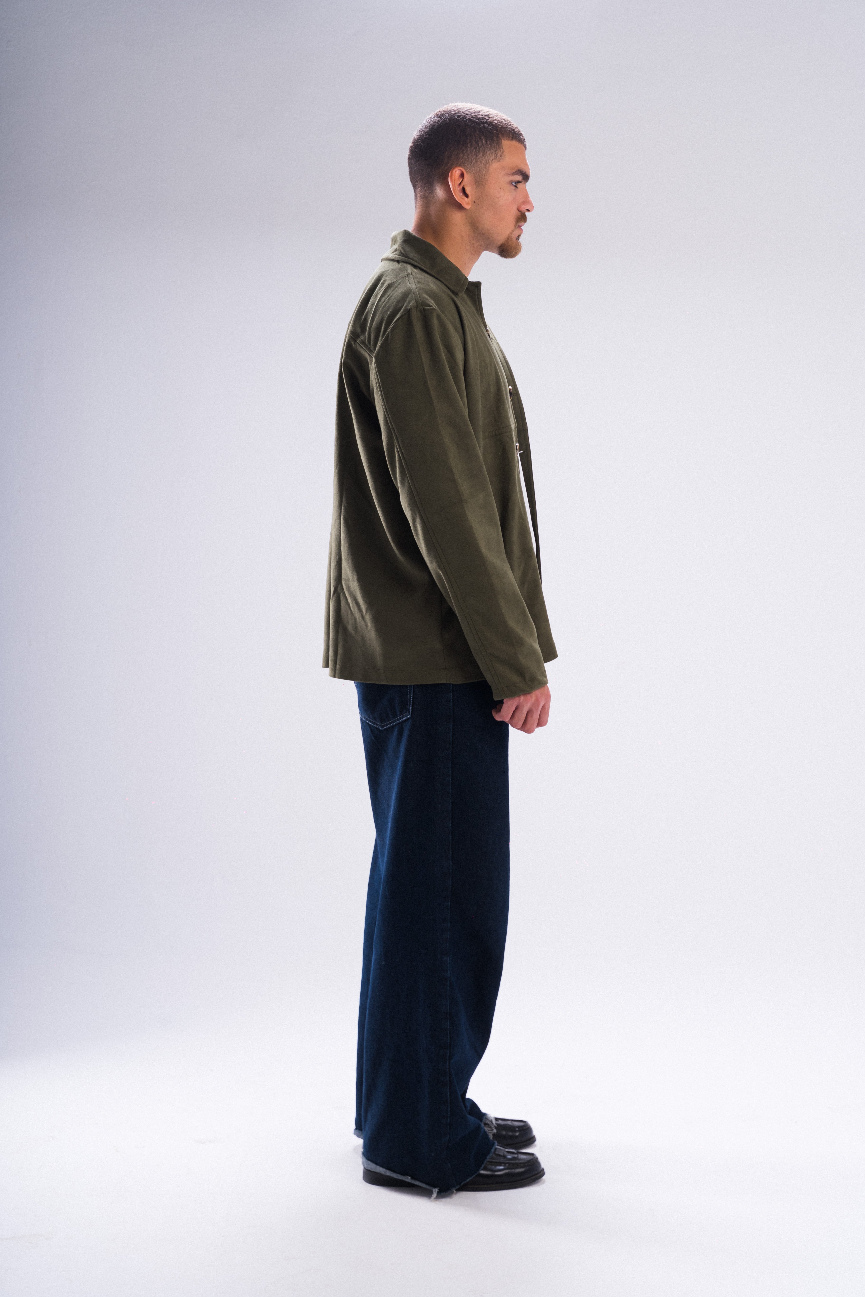 Lumier suede in Olive