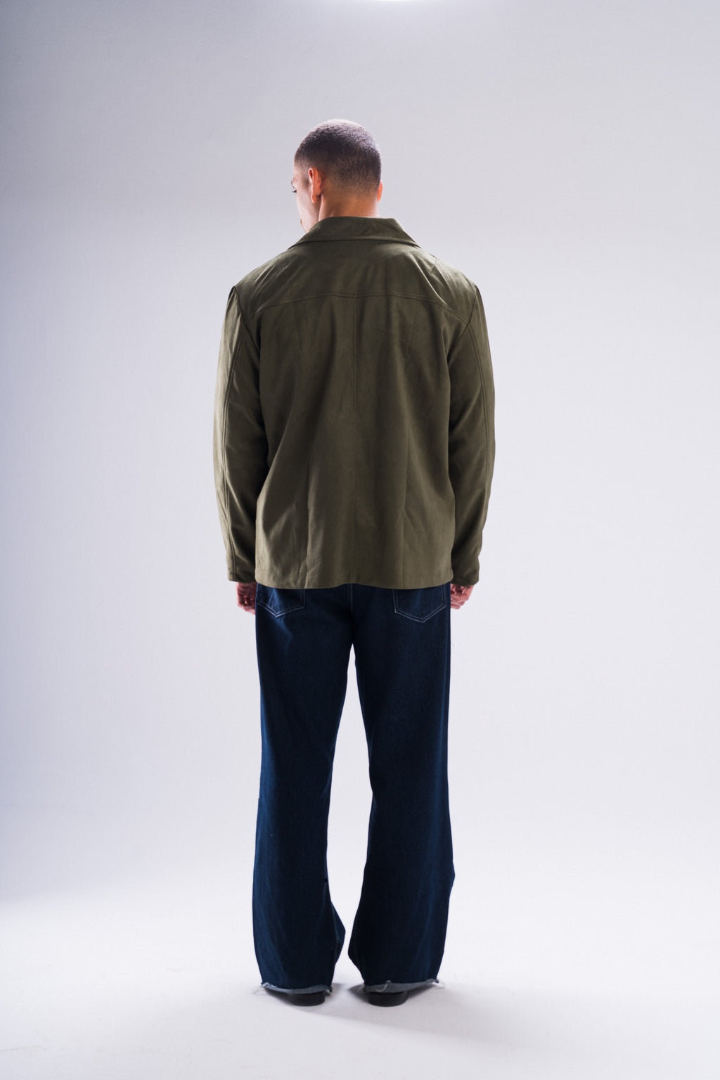 Lumier suede in Olive