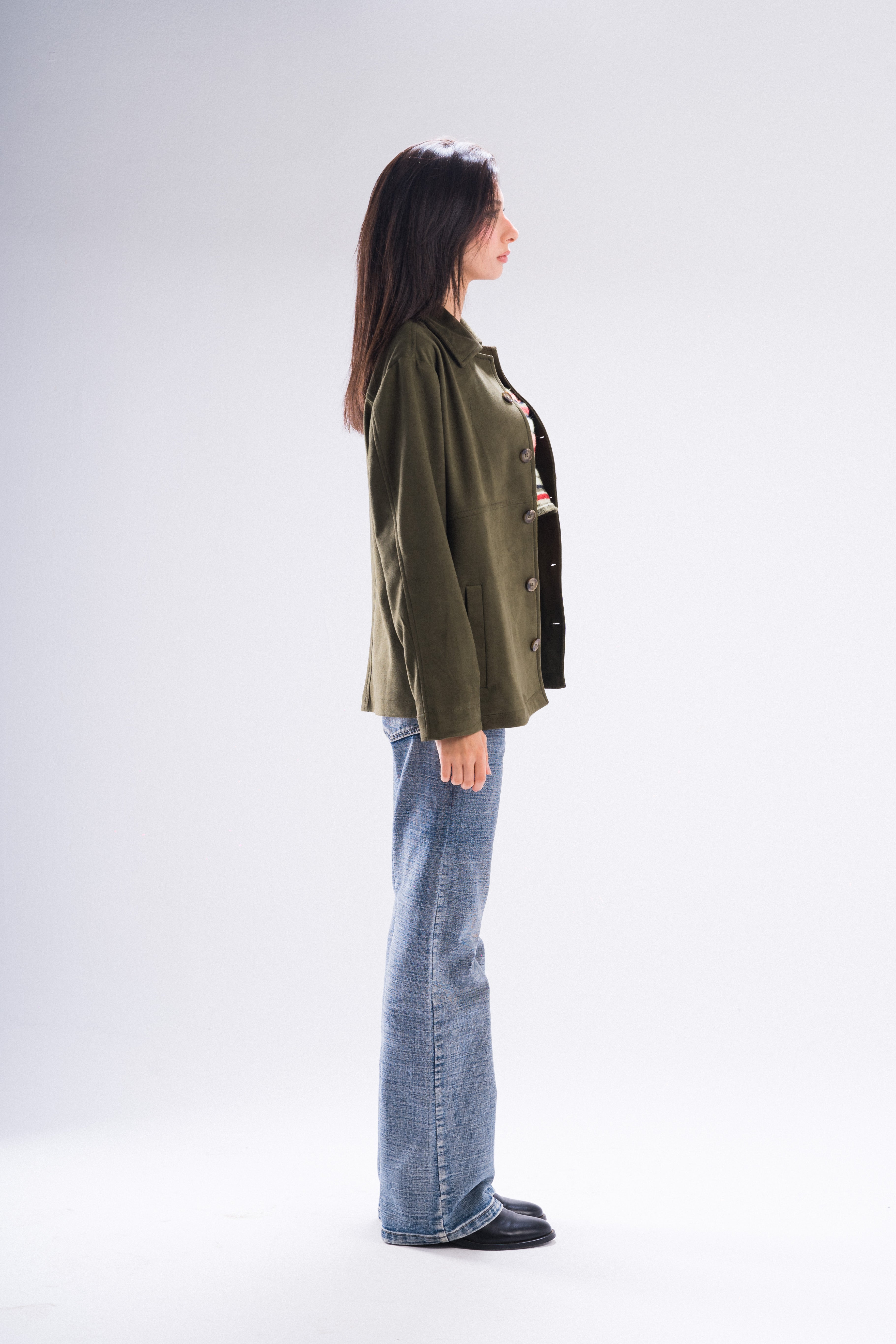 Lumier Suede in Olive