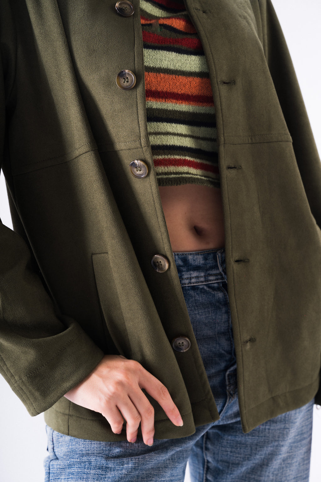 Lumier Suede in Olive