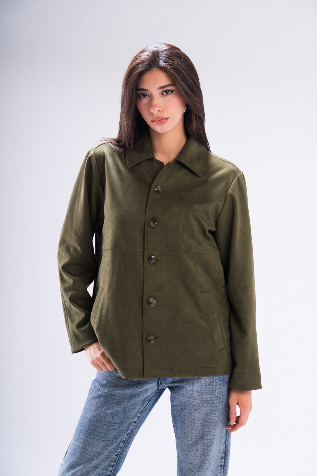 Lumier Suede in Olive