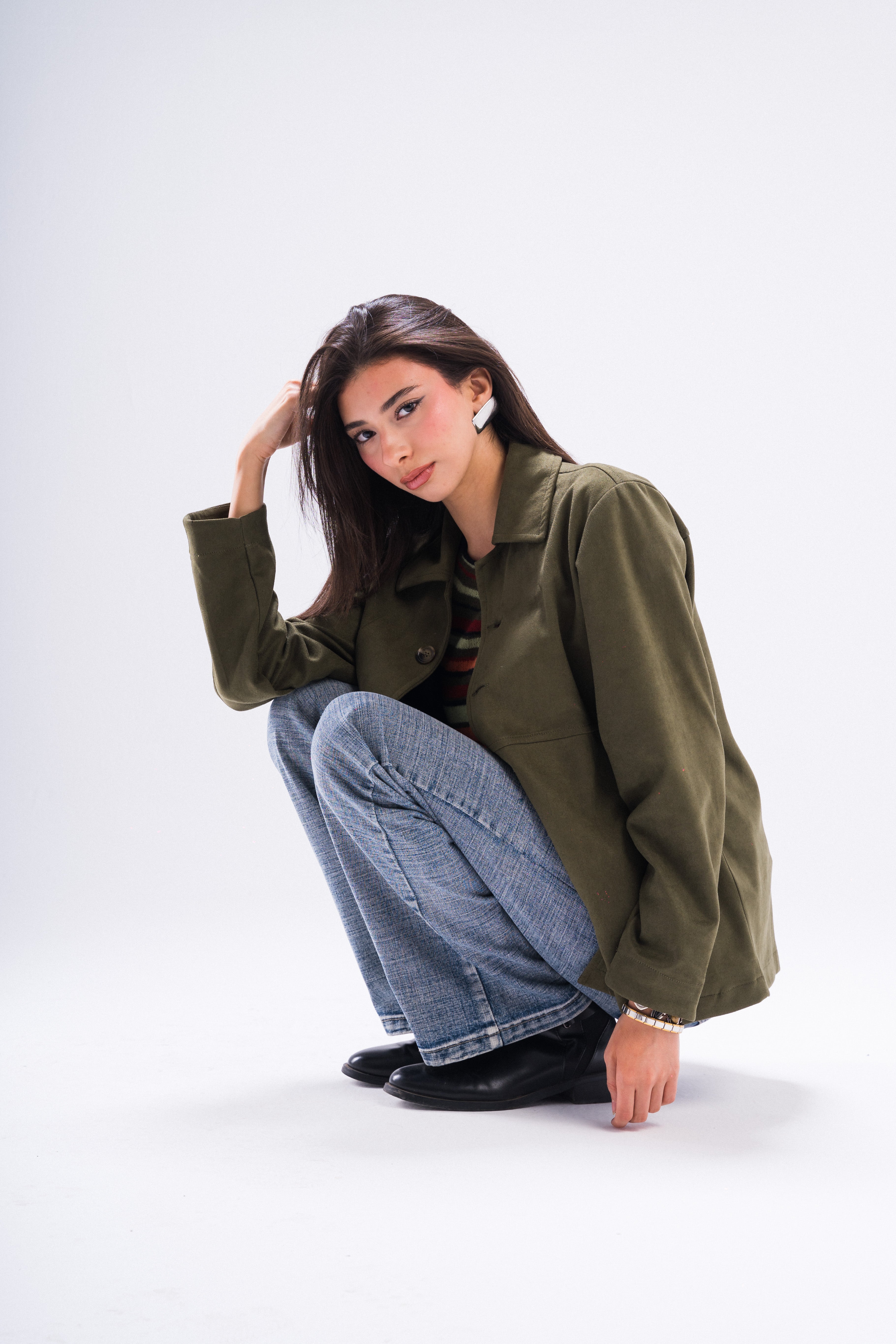 Lumier Suede in Olive