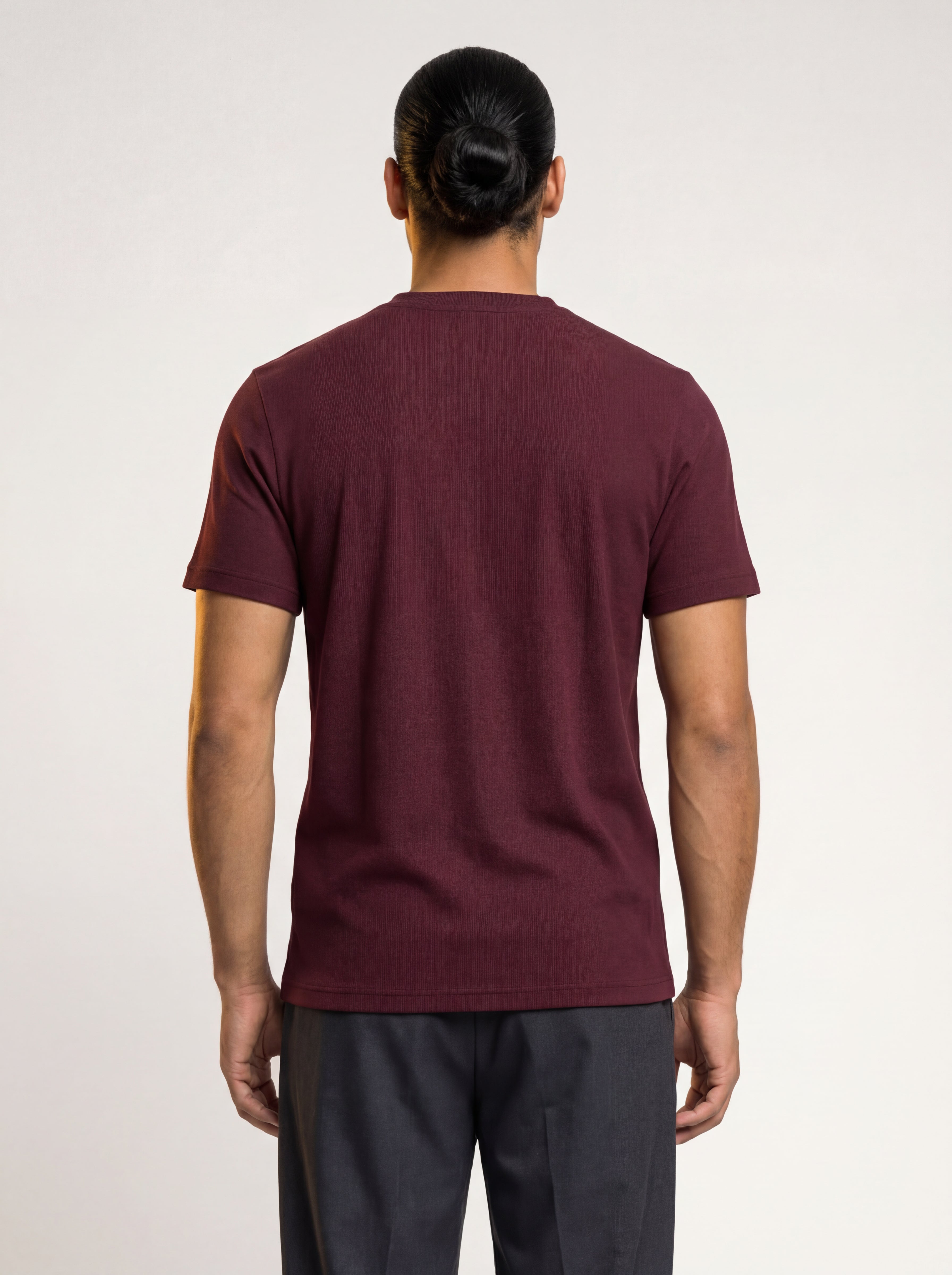 The Mercer Rib Henley (burgundy)