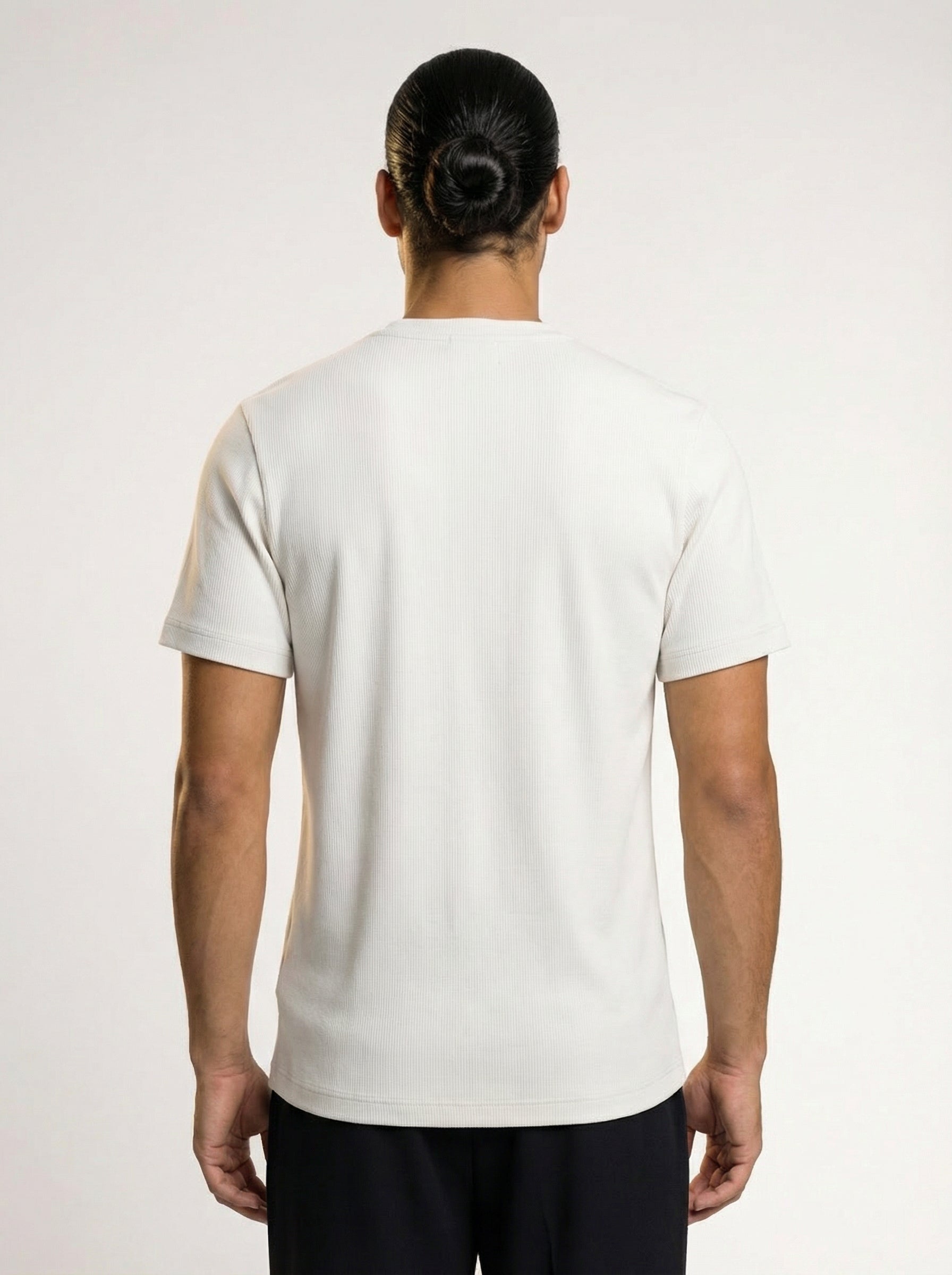 The Mercer Rib Henley (white)